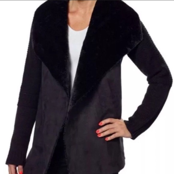 Fever Sweaters - NWT Fever Sherpa Faux Fur Cardigan Sweater Jacket